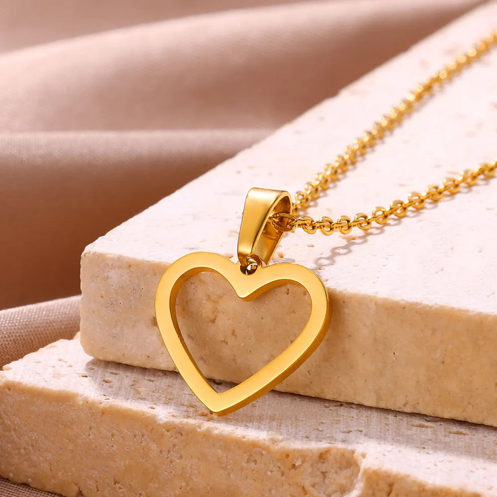 Heart Pendant Necklace | Elegant Jewellery for Women-Concave Heart-Nora Luxe