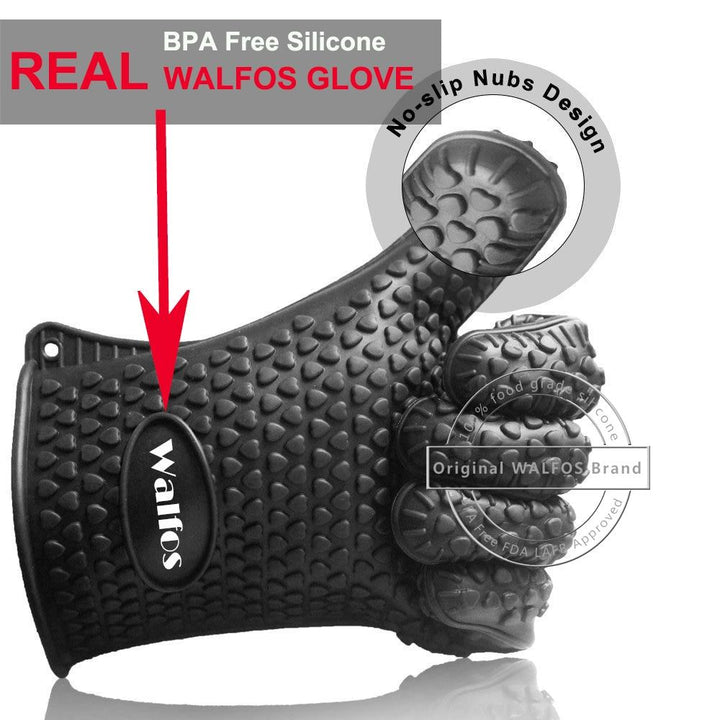 Heat Resistant Gloves - GrillGuard-Black-Nora Luxe