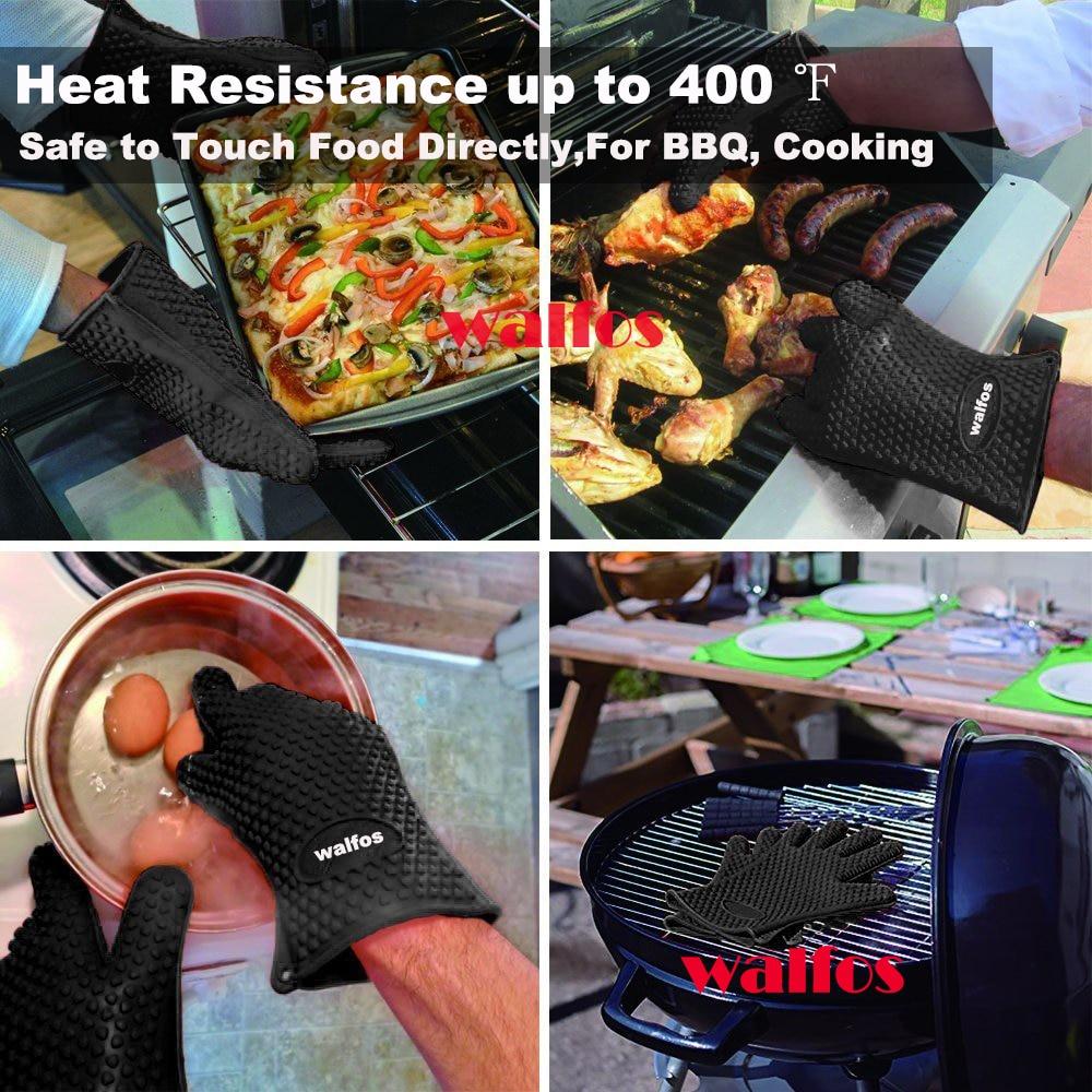 Heat Resistant Gloves - GrillGuard-Black-Nora Luxe