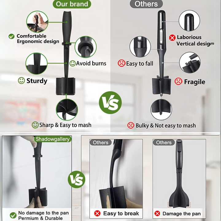 Heat-resistant Meat Chopper-Black-Nora Luxe