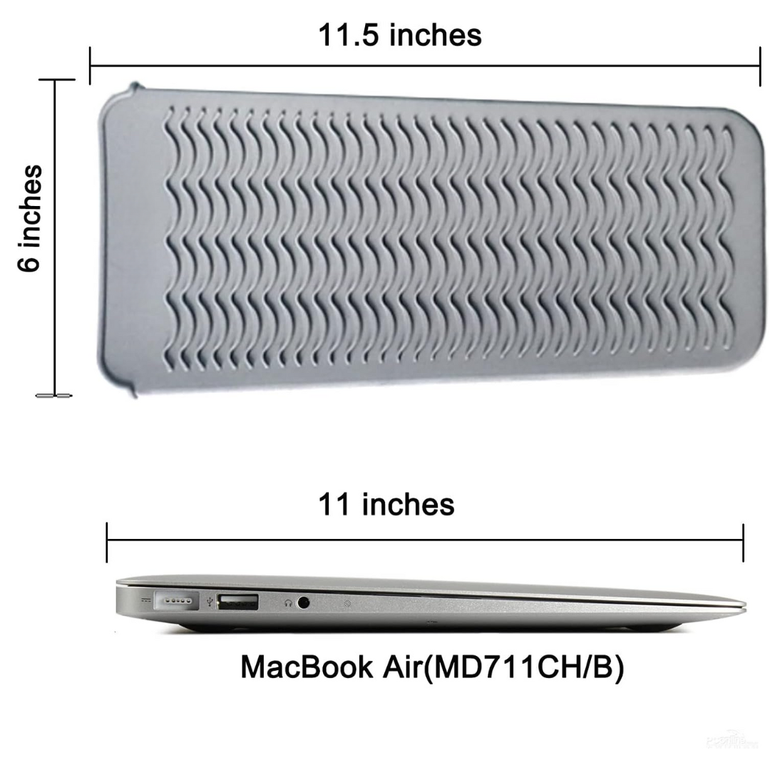 Heat Resistant Silicone Mat-Gray-Nora Luxe
