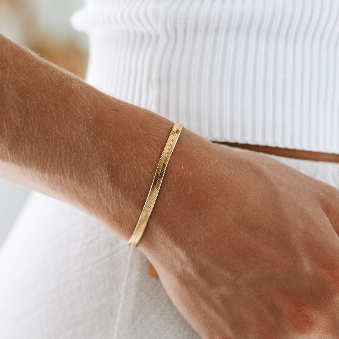 Herringbone Bracelet - Lana-Gold-Nora Luxe