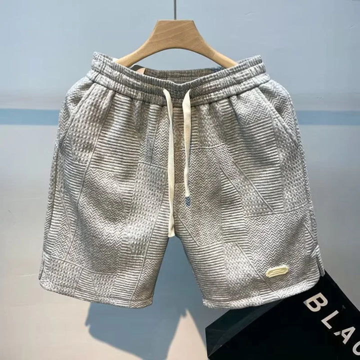 Herringbone men's shorts with Ice-Silk technology – Milo-Black-S-Nora Luxe