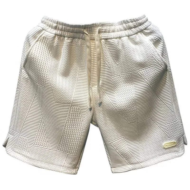 Herringbone men's shorts with Ice-Silk technology – Milo-Black-S-Nora Luxe