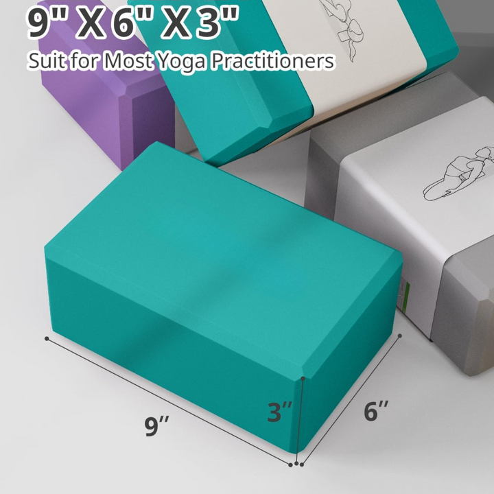 High Density EVA Foam Yoga Blocks (2 Pieces)-Gray-Nora Luxe