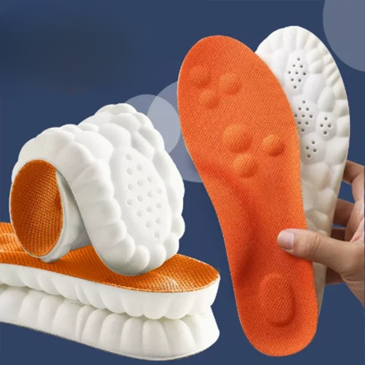 HIGH ELASTIC SPORTS INSOLES - CUSTOM SUPPORT & COMFORT-Orange-US 3.0-4.0-Nora Luxe