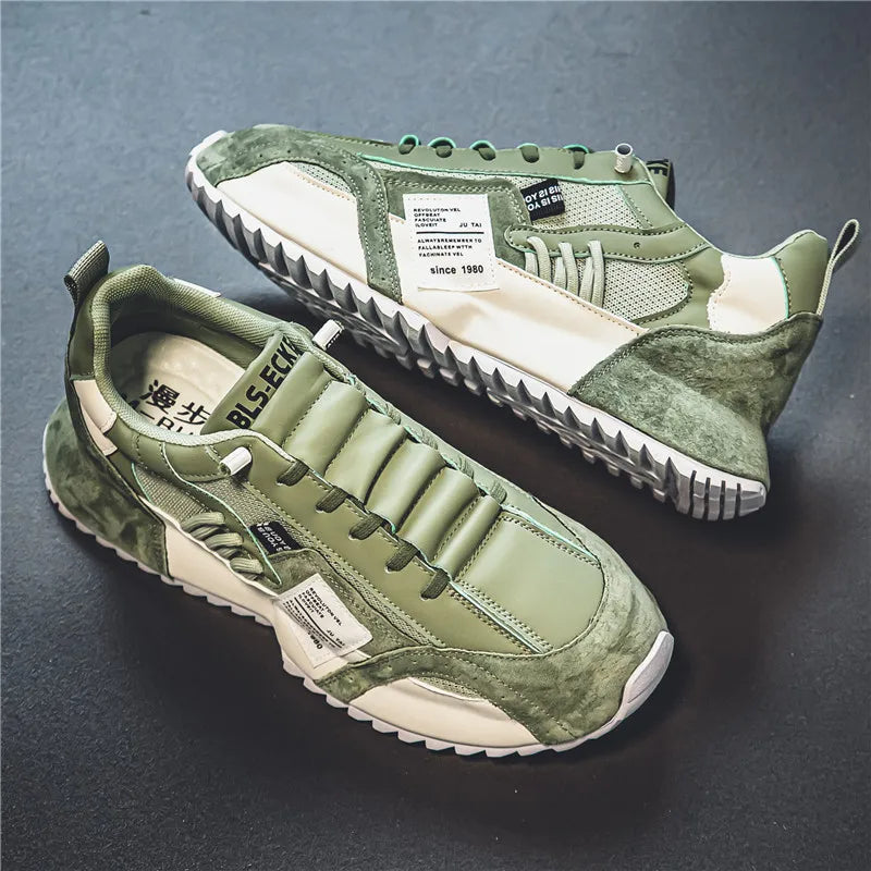 High-performance breathable sports shoes for men – Leonardo-Green-5.5-Nora Luxe
