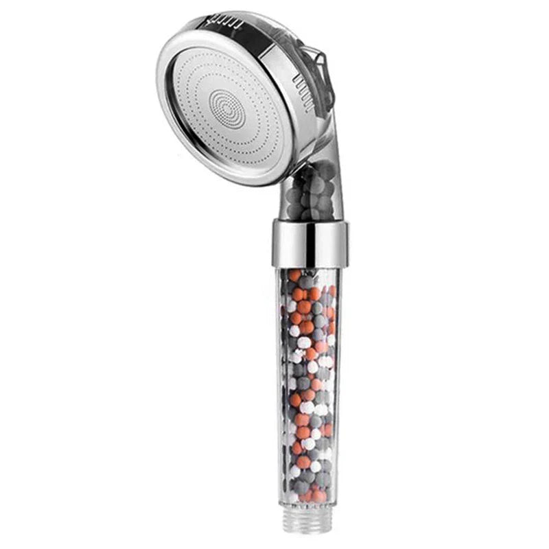 High Pressure Water-Saving Shower Head with Filter - AquaGlow-Transparent-Nora Luxe