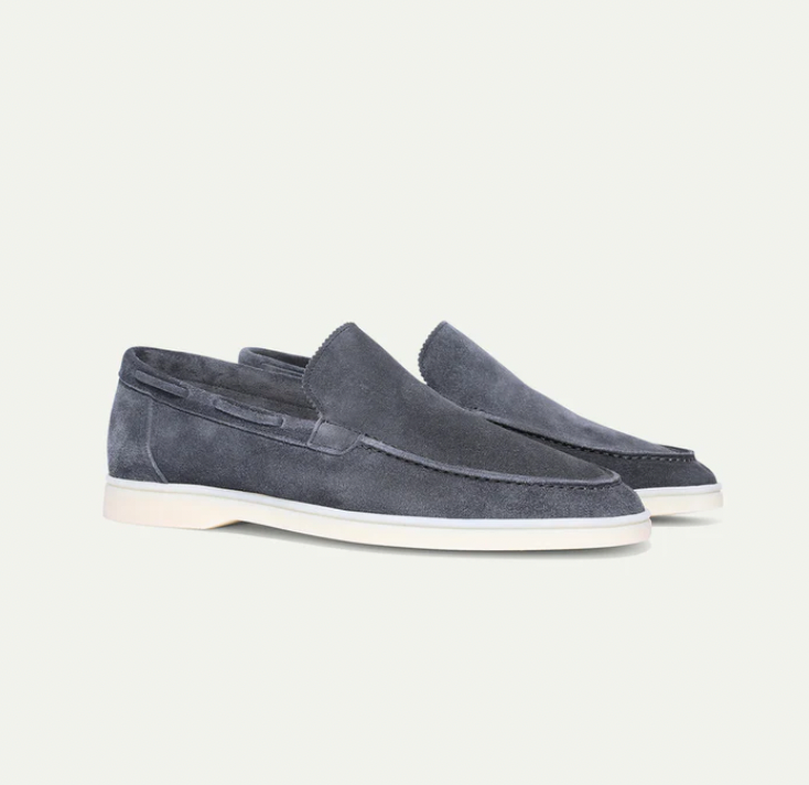 High-quality leather loafers for men - Ricardo-Dark blue-3.5-Nora Luxe