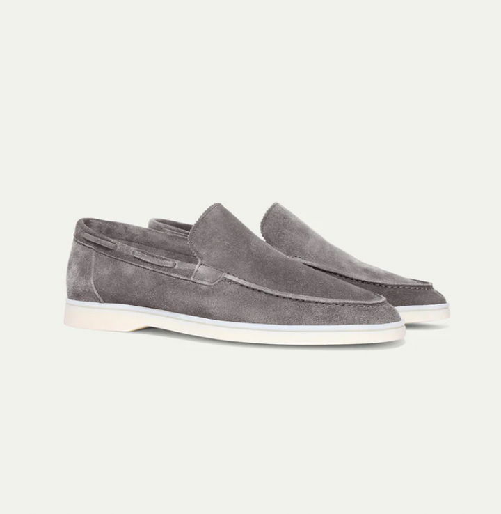 High-quality leather loafers for men - Ricardo-Dark grey-3.5-Nora Luxe