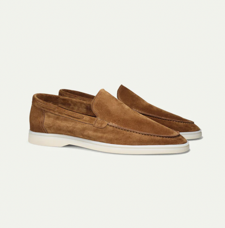 High-quality leather loafers for men - Ricardo-Light brown-3.5-Nora Luxe
