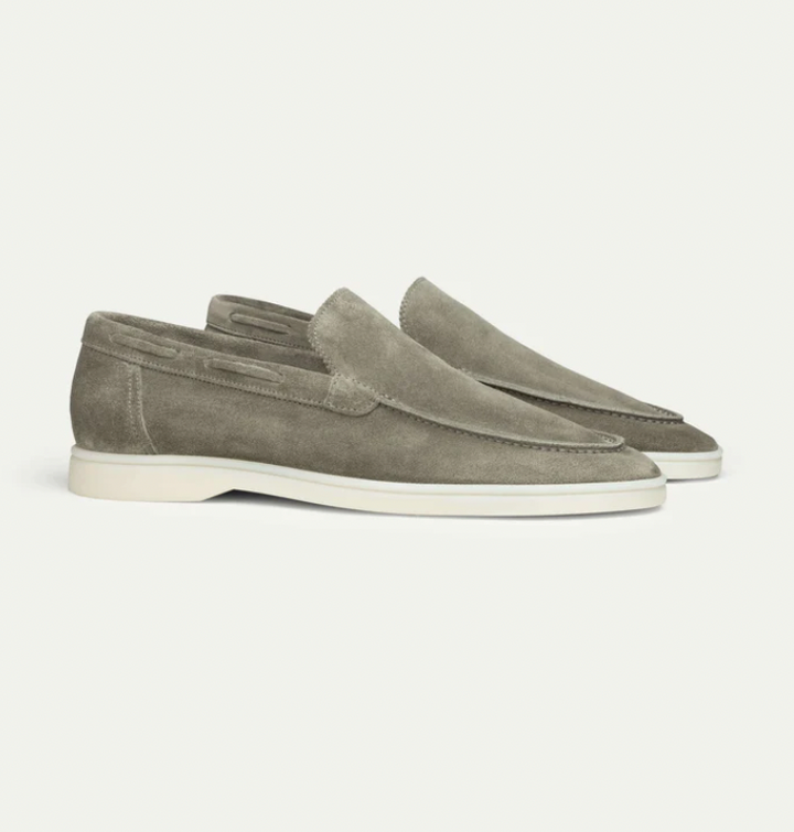 High-quality leather loafers for men - Ricardo-Olive green-3.5-Nora Luxe