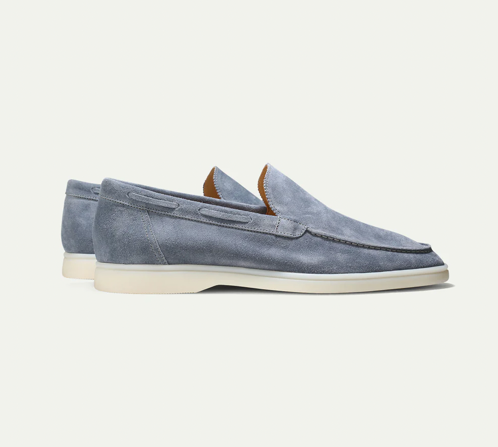 High-quality leather loafers for men - Ricardo-Yacht blue-3.5-Nora Luxe