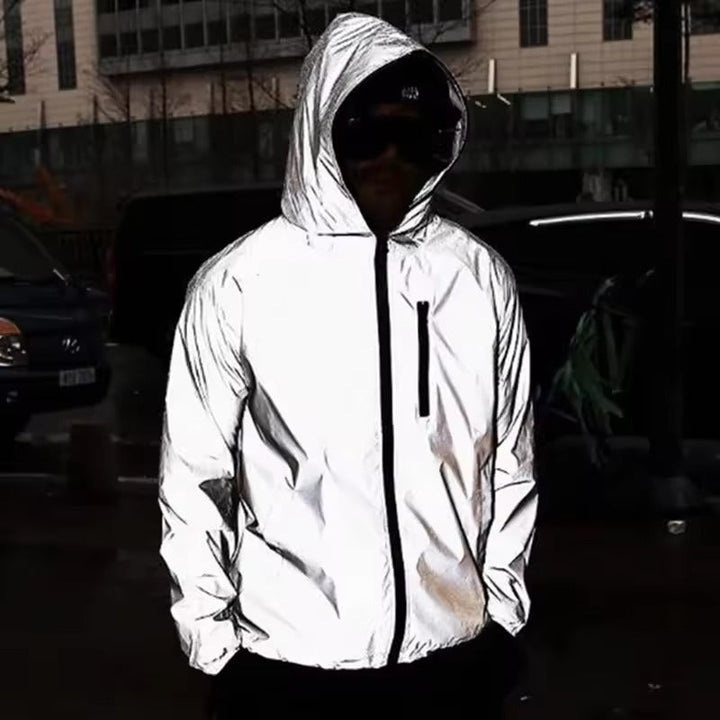 High-Reflective and Waterproof Unisex Rain Jacket - LumiSafe-S-Nora Luxe