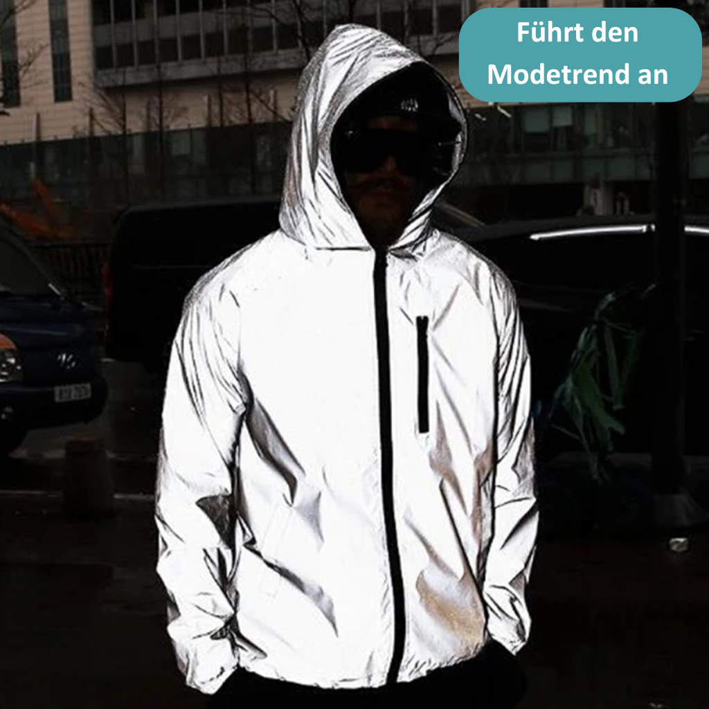 High-Reflective and Waterproof Unisex Rain Jacket - LumiSafe-S-Nora Luxe