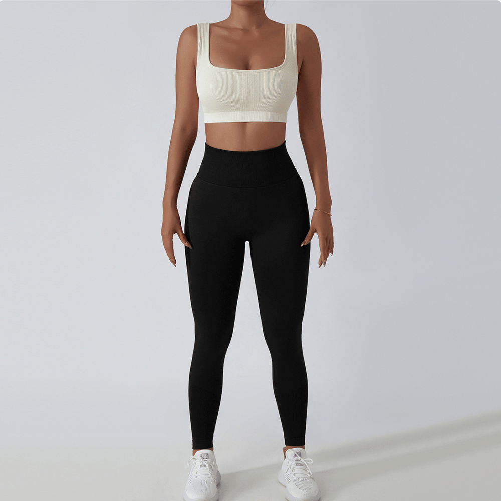 High Waist Ladies' Sports Leggings – FlexFit-Black-S-The Livary