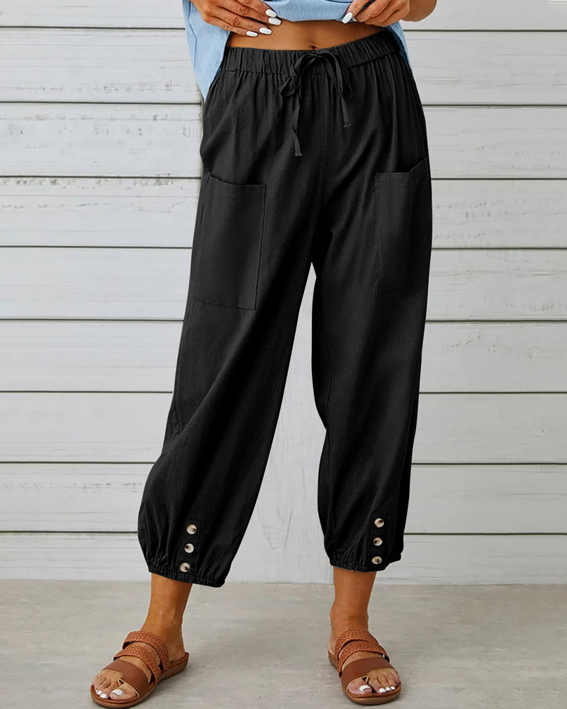 High-Waisted Women's Trousers – Olivia-Black-S-Nora Luxe