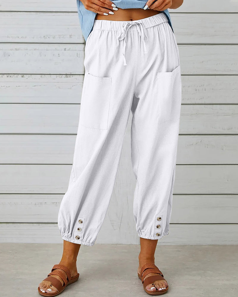 High-Waisted Women's Trousers – Olivia-White-S-Nora Luxe