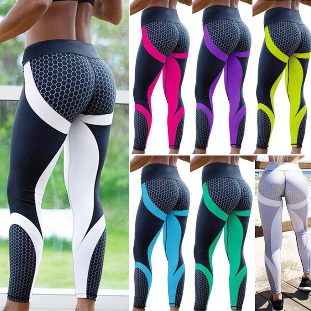 High Waisted Women's Yoga Leggings with Geometric Pattern - Aurora-Black-S-Nora Luxe
