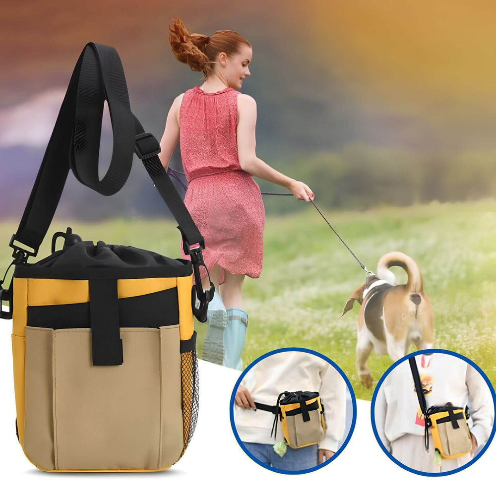 Hip Bag for Dog Training - SnackBuddy Training Pouch-Khaki-Nora Luxe