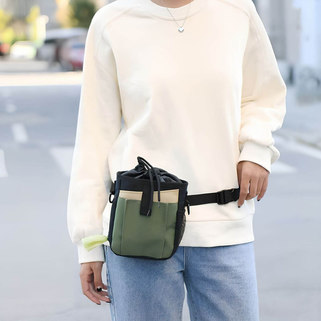 Hip Bag for Dog Training - SnackBuddy Training Pouch-Khaki-Nora Luxe