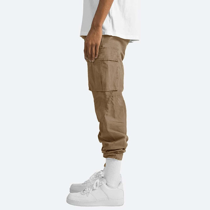 Howard - Casual Cargo Trousers for Men-Gray-S-Nora Luxe