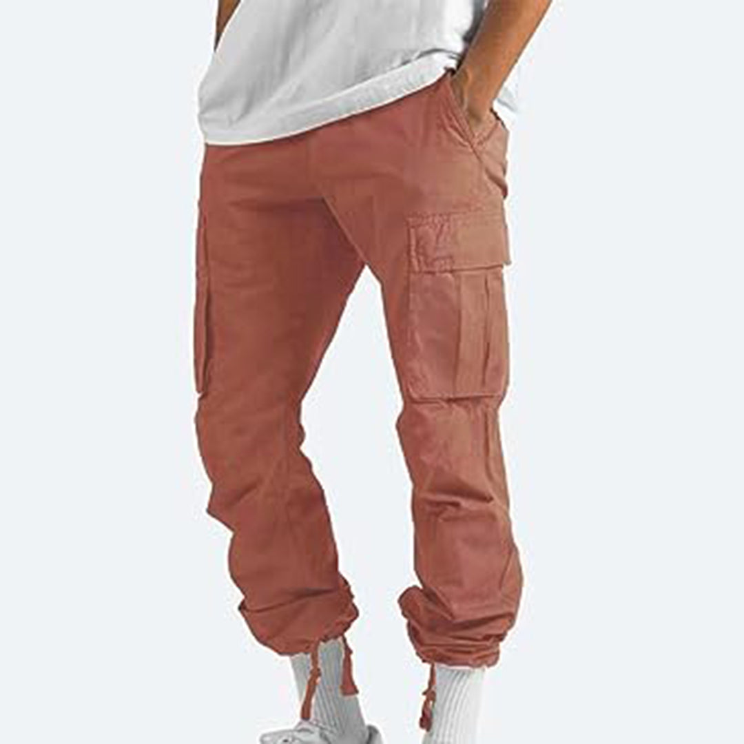 Howard - Casual Cargo Trousers for Men-Gray-S-Nora Luxe