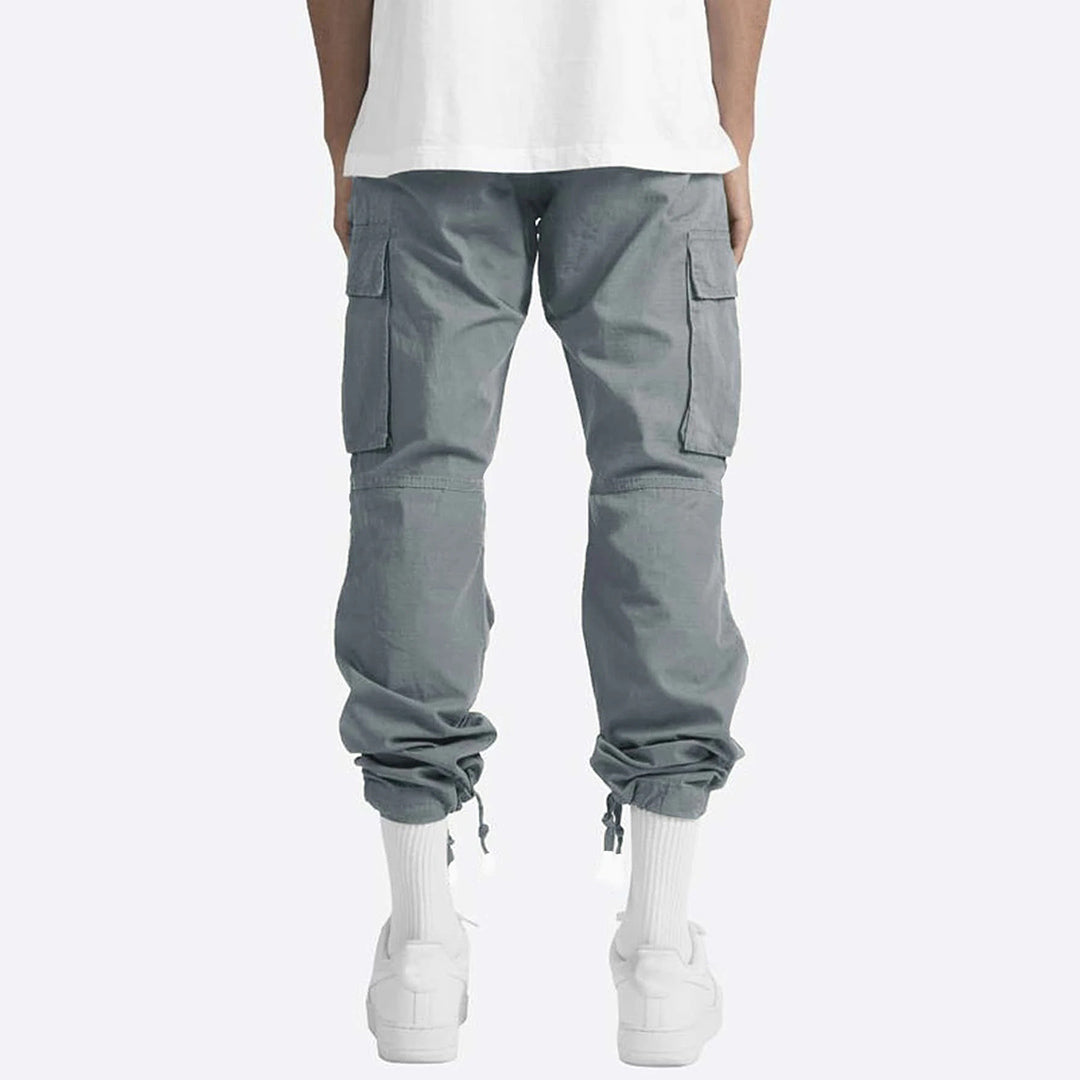 Howard - Casual Cargo Trousers for Men-Gray-S-Nora Luxe
