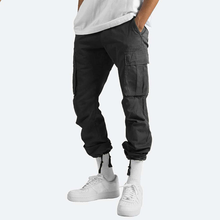 Howard - Casual Cargo Trousers for Men-Gray-S-Nora Luxe