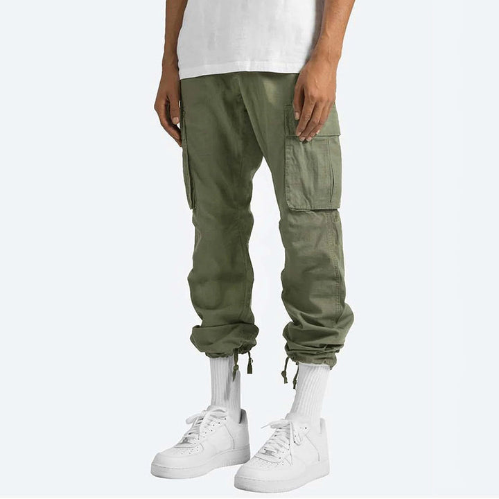 Howard - Casual Cargo Trousers for Men-Gray-S-Nora Luxe