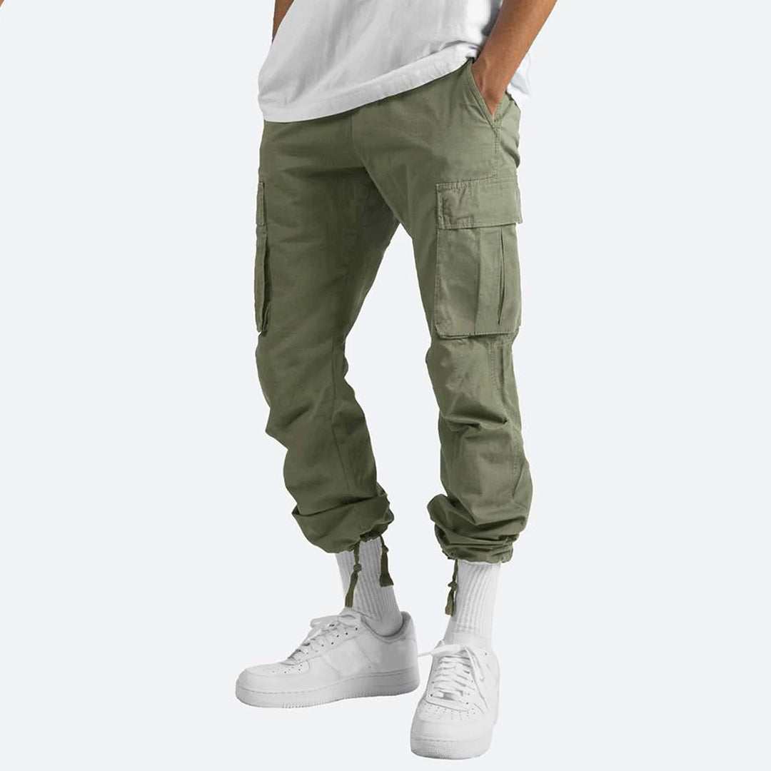Howard - Casual Cargo Trousers for Men-Gray-S-Nora Luxe