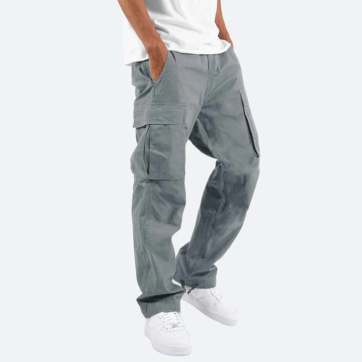 Howard - Casual Cargo Trousers for Men-Gray-S-Nora Luxe