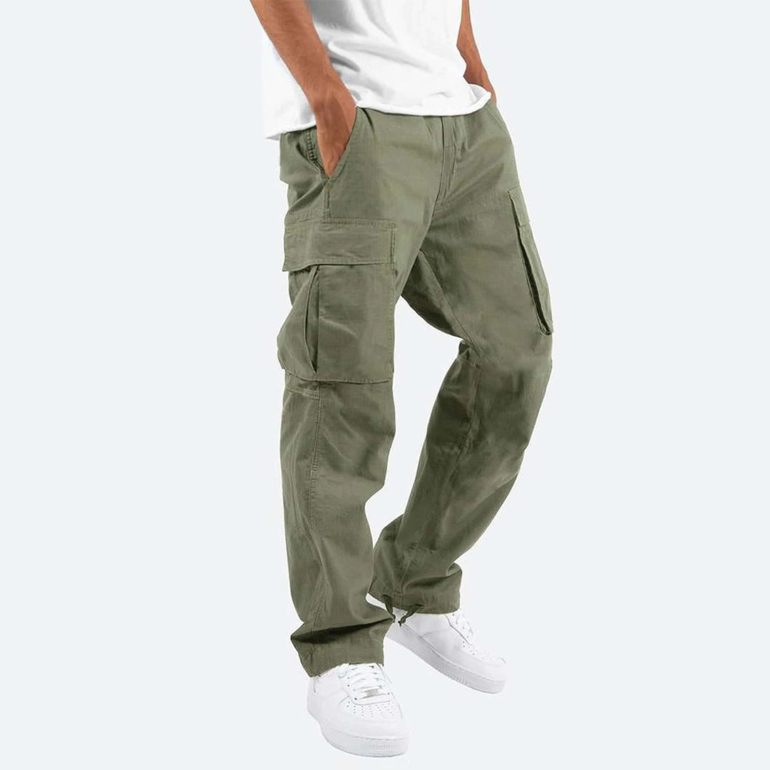 Howard - Casual Cargo Trousers for Men-Green-S-Nora Luxe
