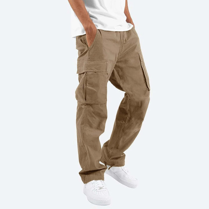 Howard - Casual Cargo Trousers for Men-Khaki-S-Nora Luxe