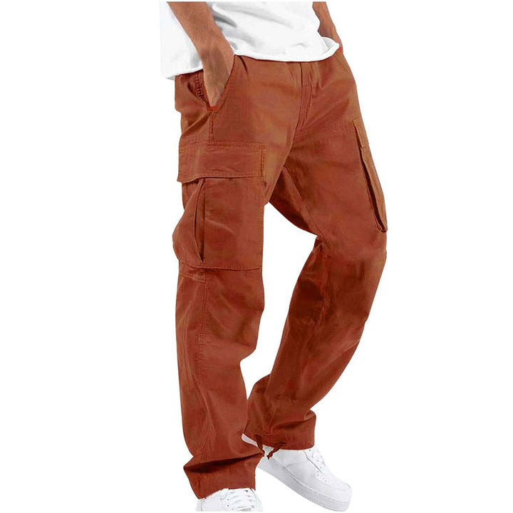 Howard - Casual Cargo Trousers for Men-Orange-S-Nora Luxe