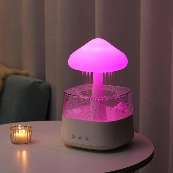 Humidifier with Night Light and Aromatherapy - AromaGlow-Wood-Nora Luxe