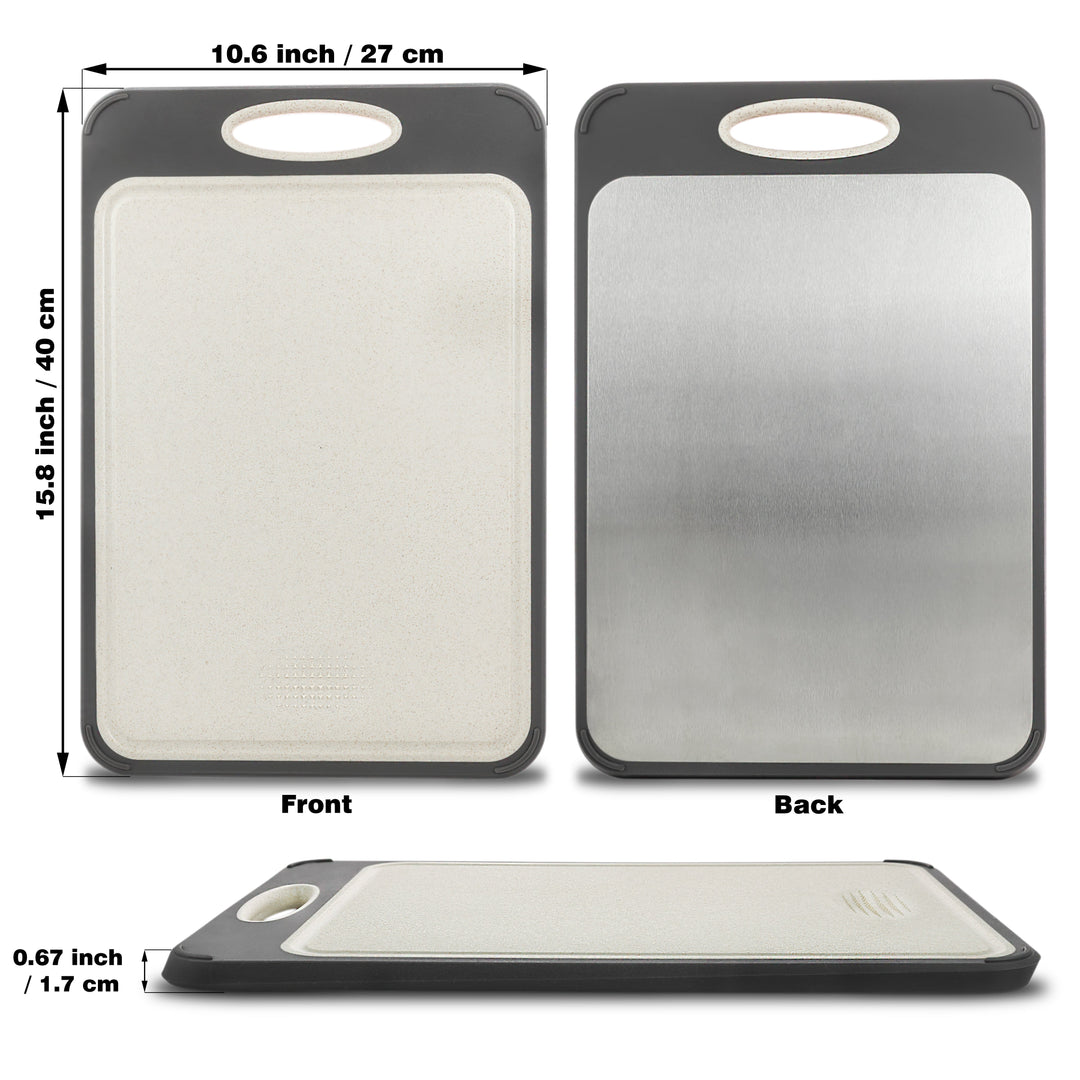 Hygienic Stainless Steel Chopping Board - SteelSafe-Nora Luxe