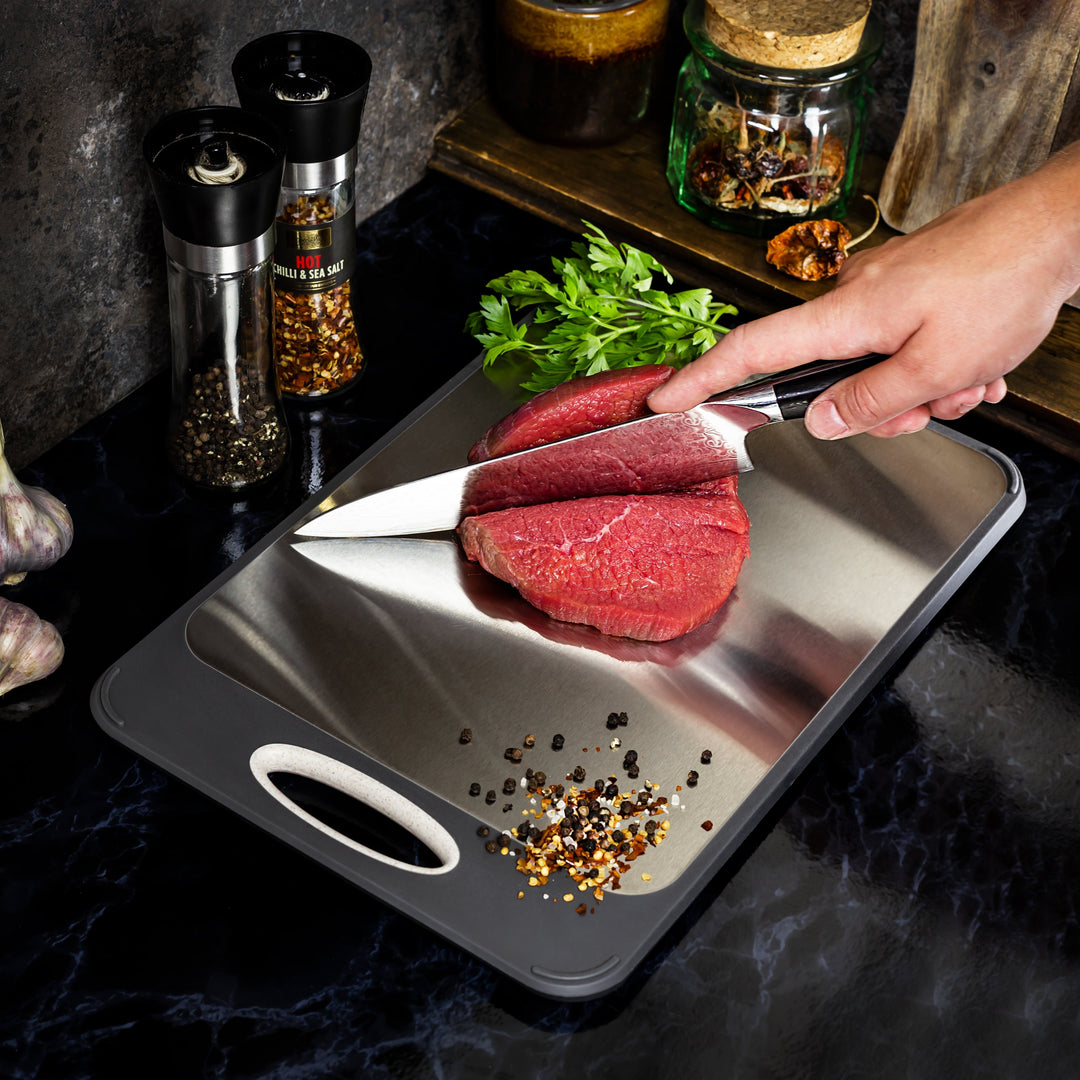 Hygienic Stainless Steel Chopping Board - SteelSafe-Nora Luxe