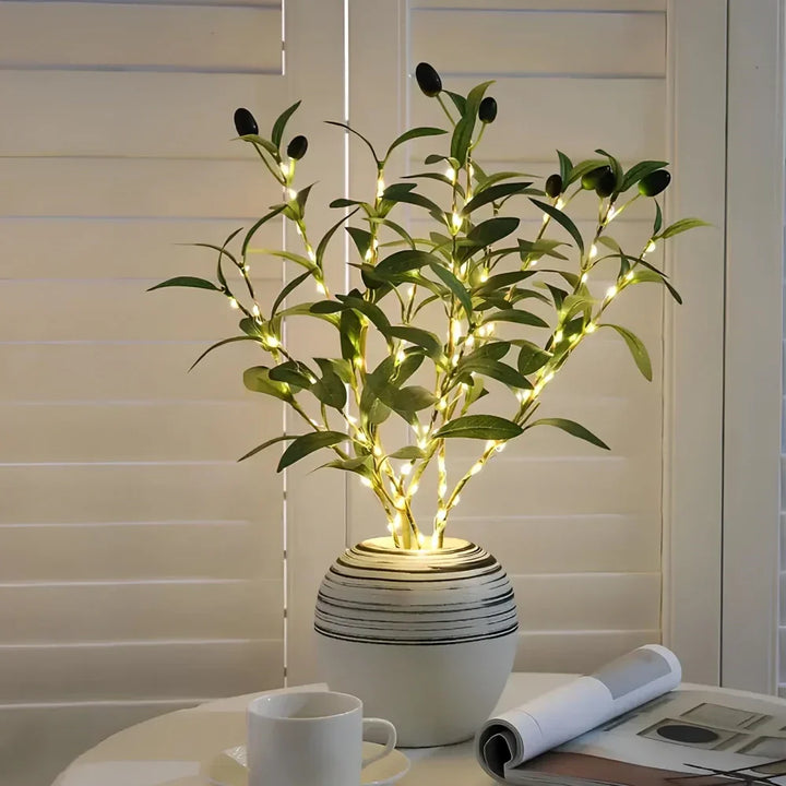Illuminated Decorative Branches - LumaBranches-Olive branch-Nora Luxe