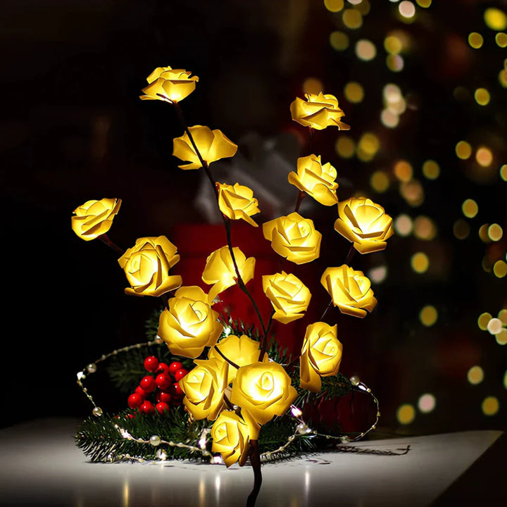 Illuminated Decorative Branches - LumaBranches-White Rose-Nora Luxe