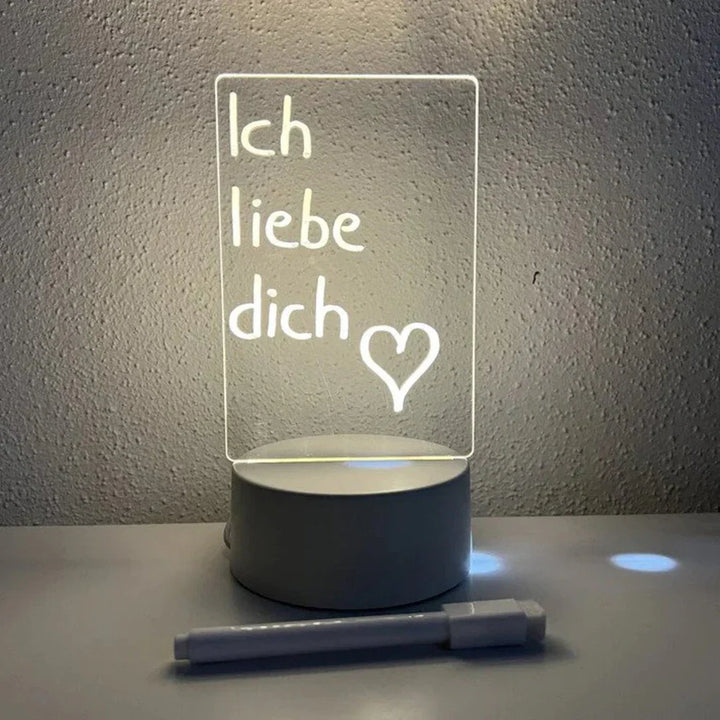 Illuminated Magic Notepad - GlowPad-Warm Light (Light without a Switch) +Wipe+Open-Nora Luxe