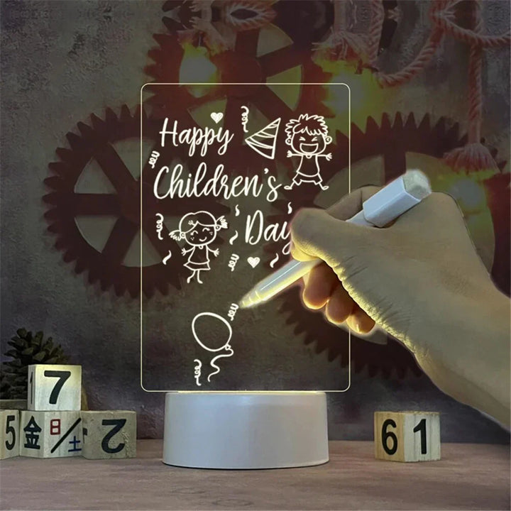 Illuminated Magic Notepad - GlowPad-Warm Light (Light without a Switch) +Wipe+Open-Nora Luxe