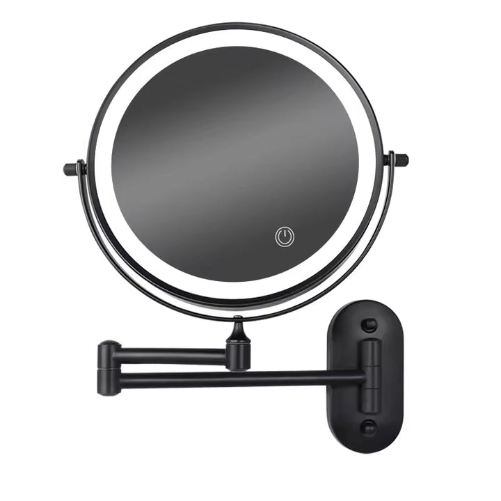 Illuminated Makeup Mirror - LumiAura-Black-Nora Luxe