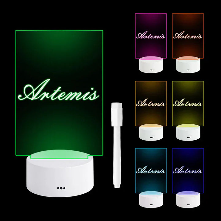 Illuminated Notice Board - LumoNote-Blanco Verticaal - Met 7 Kleuren-Nora Luxe