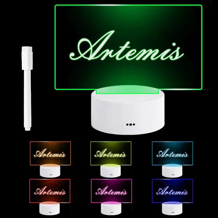 Illuminated Notice Board - LumoNote-White Horizontal - With 7 Colours-Nora Luxe