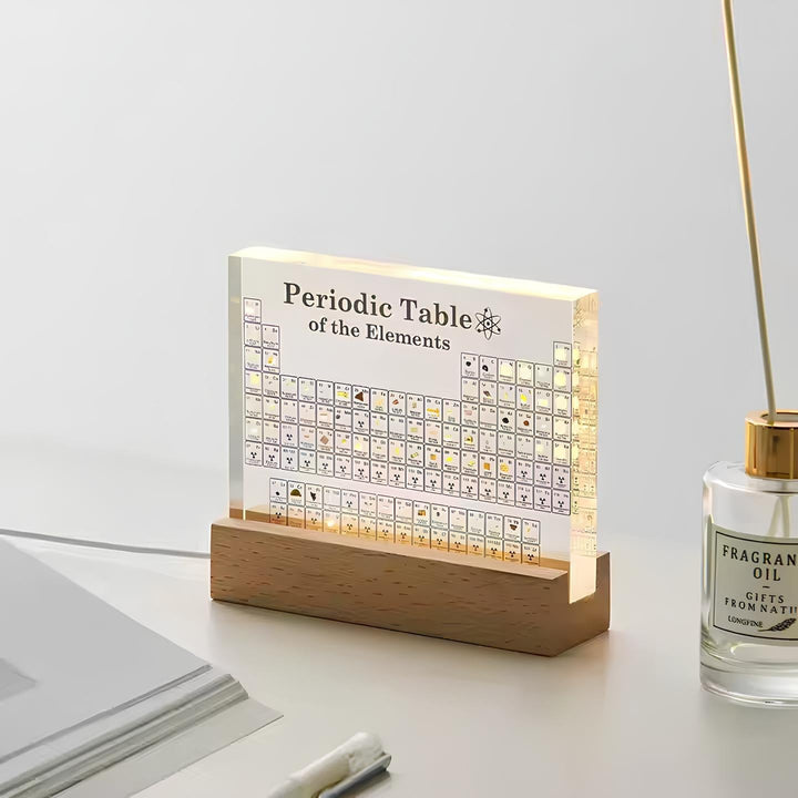 Illuminated Periodic Table with Real Elements - Elementa-Small-Nora Luxe