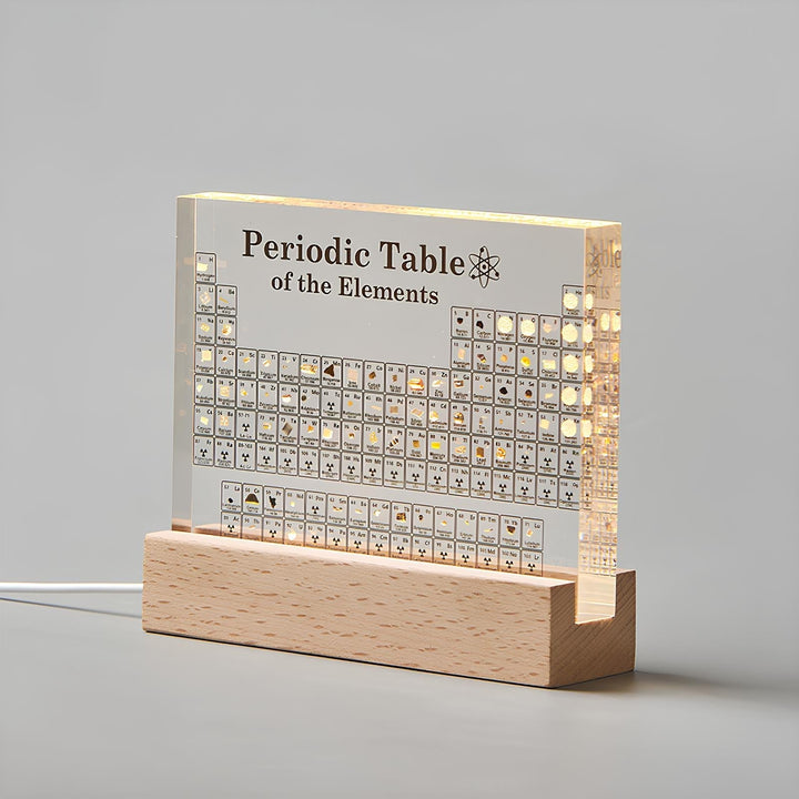 Illuminated Periodic Table with Real Elements - Elementa-Small-Nora Luxe