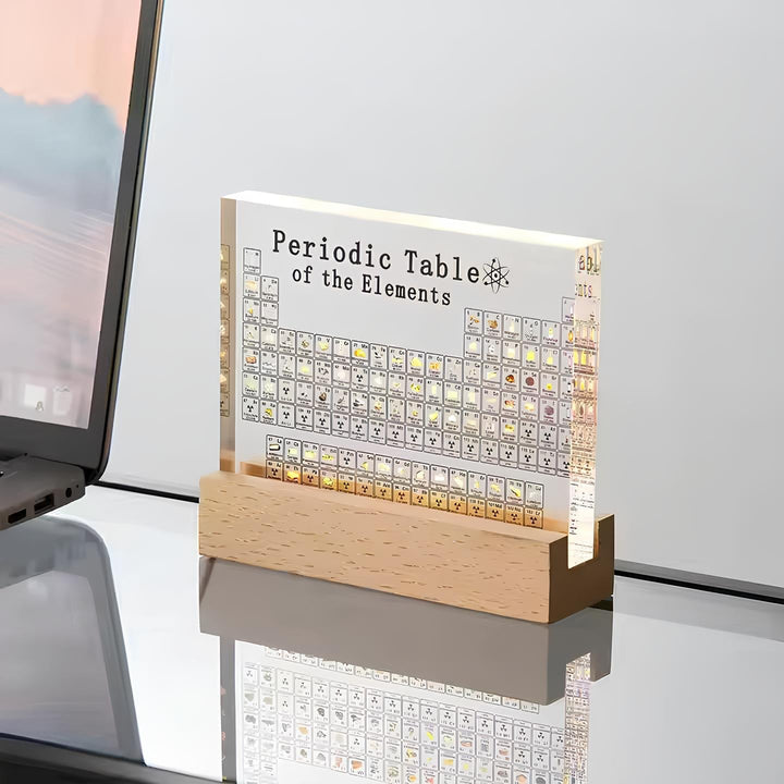 Illuminated Periodic Table with Real Elements - Elementa-Small-Nora Luxe