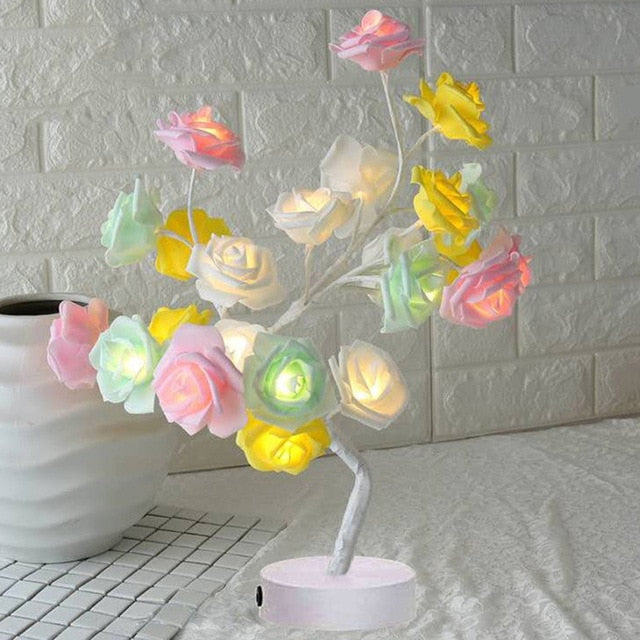 Illuminated Rose Tree - LumiRose-Multicoloured-Nora Luxe