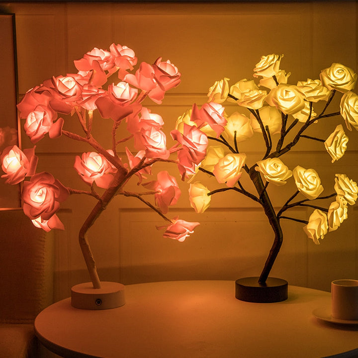 Illuminated Rose Tree - LumiRose-Yellow-Nora Luxe